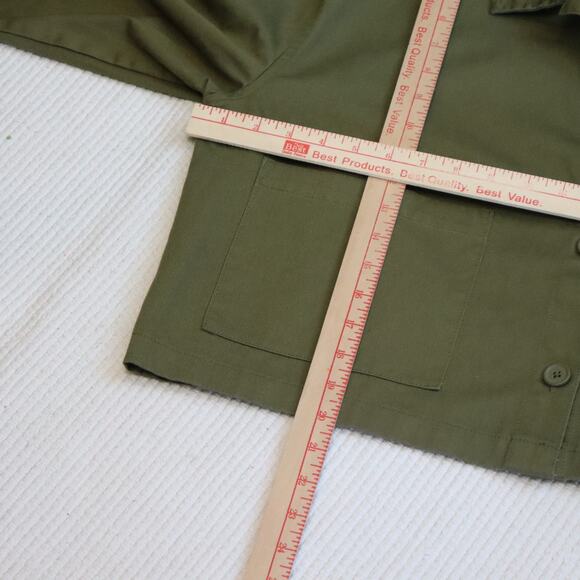 Volcom Olive Green Cropped Jacket Size L - Picture 4 of 6